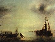 Jan van de Cappelle Becalmed oil